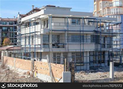 Modern Residential Building In The Center Of The Town Of Pomorie, Bulgaria.