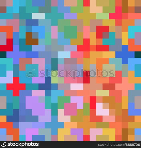 Modern Retro Theme Background with Colorful Squares. Modern Retro Background