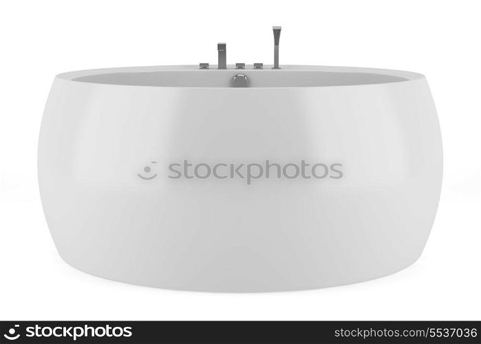 modern round bathtub isolated on white background