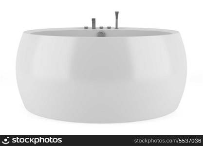 modern round bathtub isolated on white background