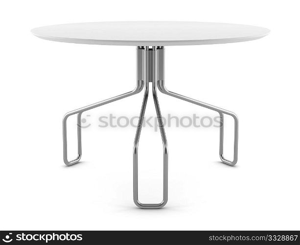 modern round table isolated on white background