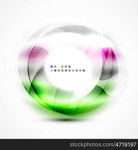 Modern shiny blurred swirl template, layout for message presentation