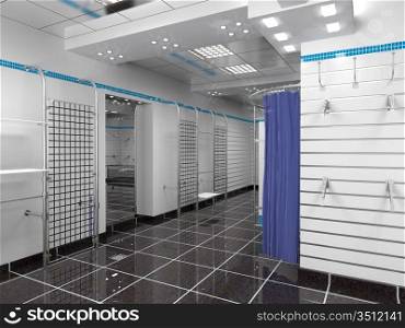 Modern Shop Interior design (computer-generated image)