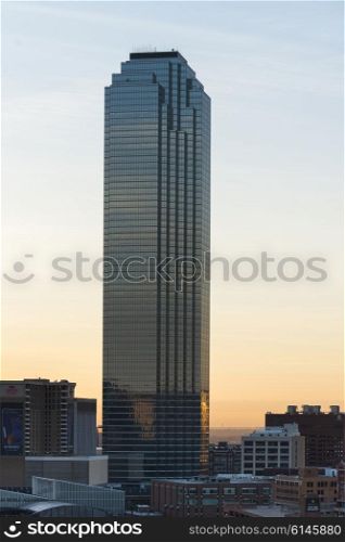 Modern skyscraper in the city, Dallas, Texas, USA