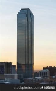 Modern skyscraper in the city, Dallas, Texas, USA