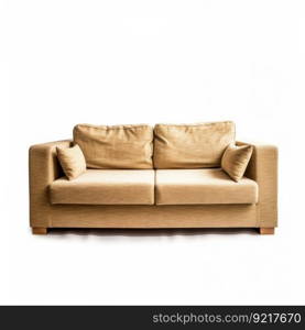 Modern sofa isolated. Illustration Generative AI 