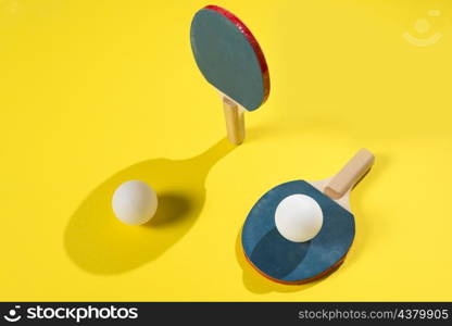 modern sport composition with ping pong elements