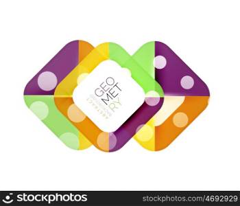 Modern square abstract background, color banner