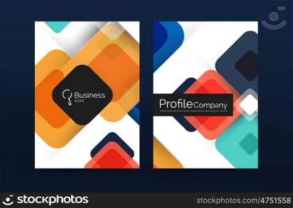 Modern square business annual report cover template. Modern square business annual report cover template. brochure background