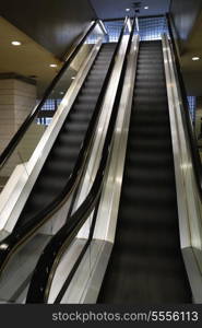 Modern stairway inside a shopping mall