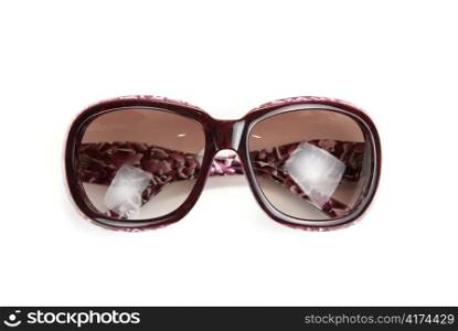 Modern sunglasses isolated on a white