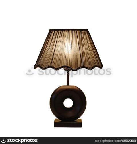 modern table lamp isolated on white background