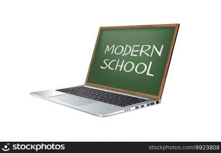 Modern teaching methods  elearning concept - computer screen as blackboard