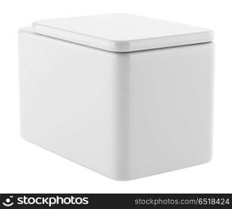 modern toilet bowl isolated on white background. 3d illustration