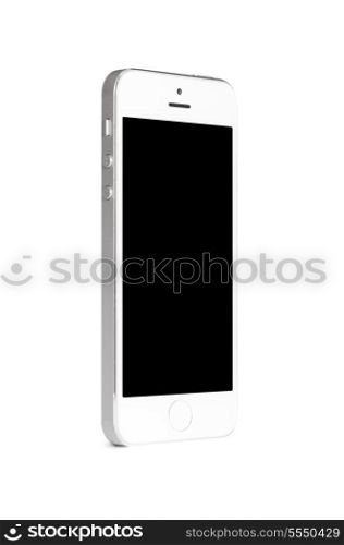 modern touch screen smartphone isolated on white background