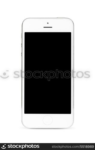 modern touch screen smartphone isolated on white background. smartphone isolated on white background