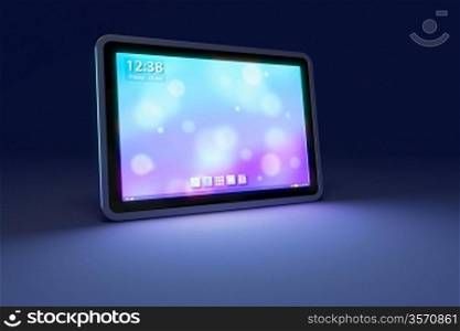 modern touchscreen tablet, 3d render