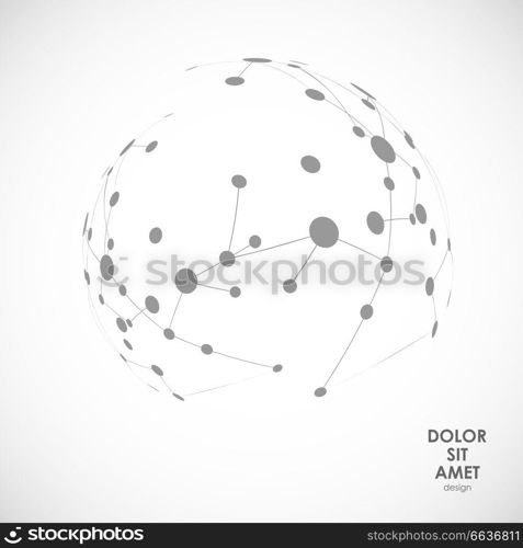 Modern vector design with elements of molecular bonds.. Modern vector design with elements of molecular bonds