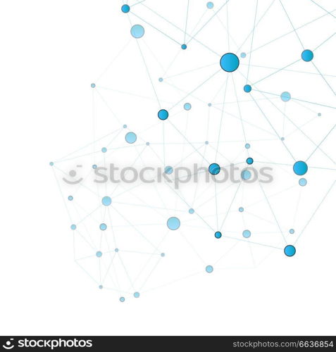 Modern vector design with elements of molecular bonds.. Modern vector design