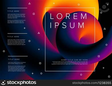 Modern vector flyer poster template with sample content - horizontal version. Modern art flyer template with geometry shapes