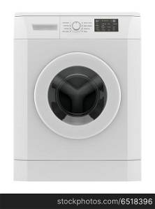 modern washing machine isolated on white background. 3d illustration. modern washing machine isolated on white background. 3d illustra