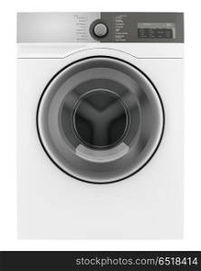 modern washing machine isolated on white background. 3d illustration. modern washing machine isolated on white background. 3d illustra
