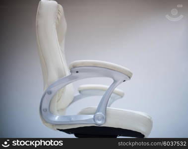 modern white office chair furiniture in empty startup business space