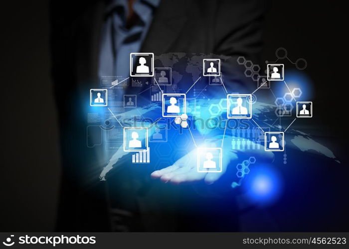 Modern wireless technology and social media. Modern wireless technology and social media illustration