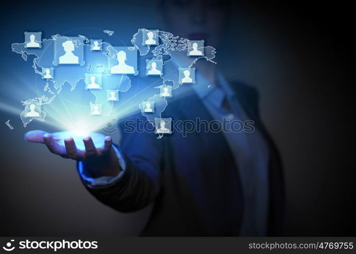 Modern wireless technology and social media. Modern wireless technology and social media illustration