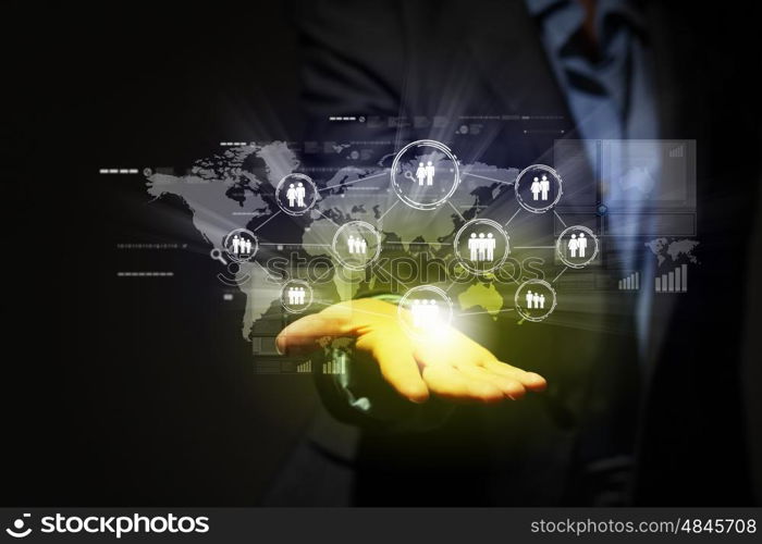 Modern wireless technology and social media. Modern wireless technology and social media illustration