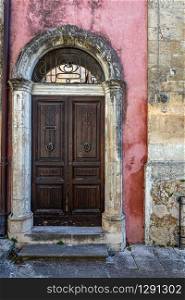 Modica (Sicily): ancient doors of historic noble palaces