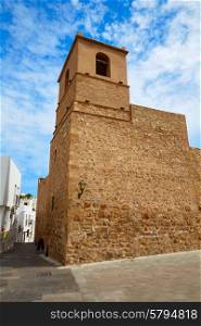 Mojacar Almeria Mediterranean church rear facade in Spain