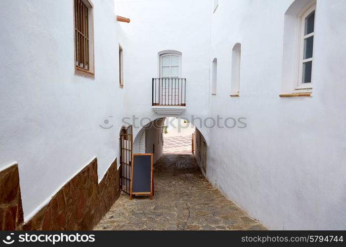 Mojacar Almeria white Mediterranean village arch in Spain