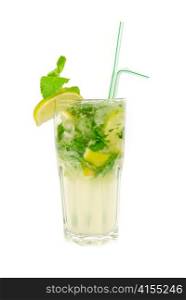 Mojito cocktail isolated on a white background