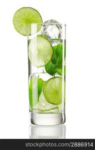 Mojito cocktail isolated on white