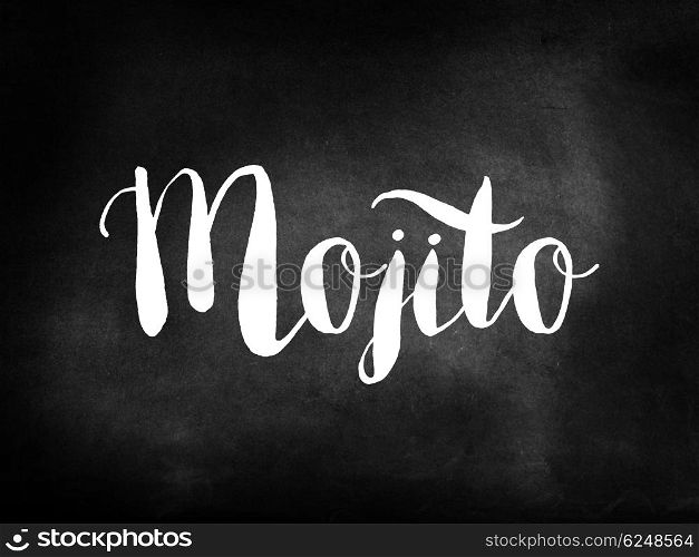 Mojito written on a blackboard