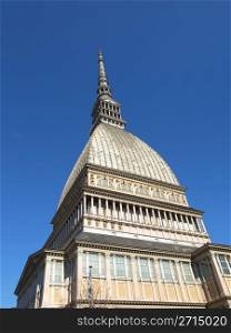 Mole Antonelliana, Turin. The Mole Antonelliana, Turin (Torino), Piedmont, Italy - over blue sky background