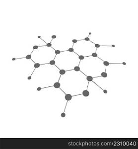 Molecular connection vector illustration isolated on white background.. Molecular connection vector illustration isolated on white background