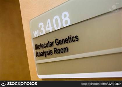 Molecular Genetics Analysis Room