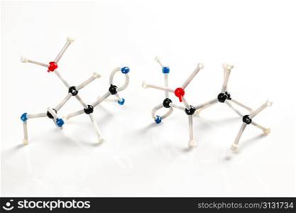 Molecular models of two amino acids