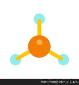 Molecule flat icon isolated on white background. Molecule flat icon