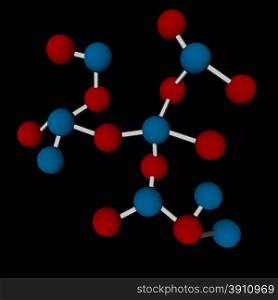Molecule or Molecules Basic Structure on Black