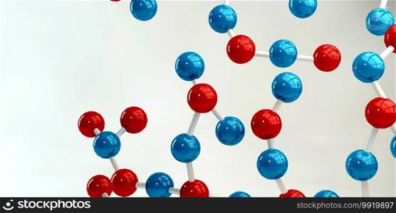 Molecule Structure in 3D as a Presentation Background. Molecule Structure