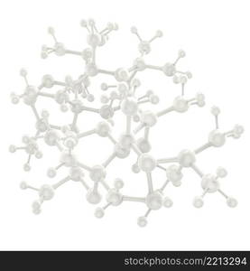 Molecule white 3d on white background