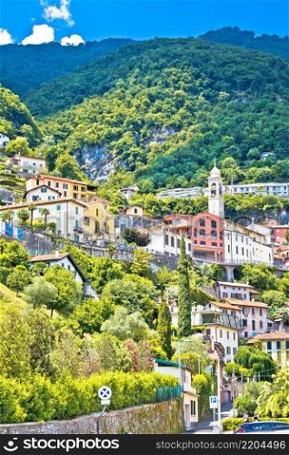 Moltrasio village on Lake Como architecture view, Lombardy region of Italy