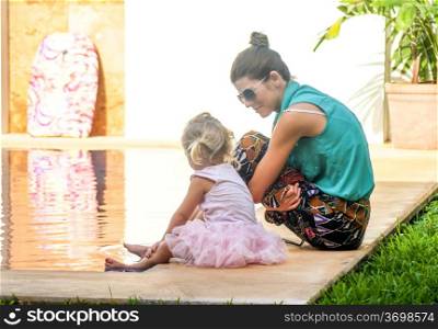 Mom and child sharing great moments together