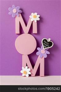 mom word with flowers arrangement. Beautiful photo. mom word with flowers arrangement
