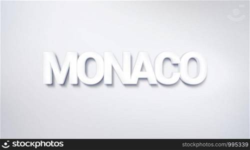 Monaco, text design. calligraphy. Typography poster. Usable as Wallpaper background