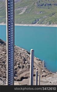 Moncenisio dam, Italy/France border. Meter used to measure the level of water.