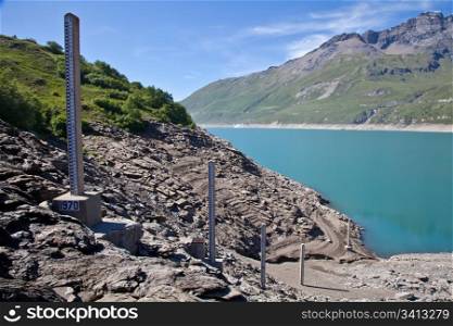 Moncenisio dam, Italy/France border. Meter used to measure the level of water.